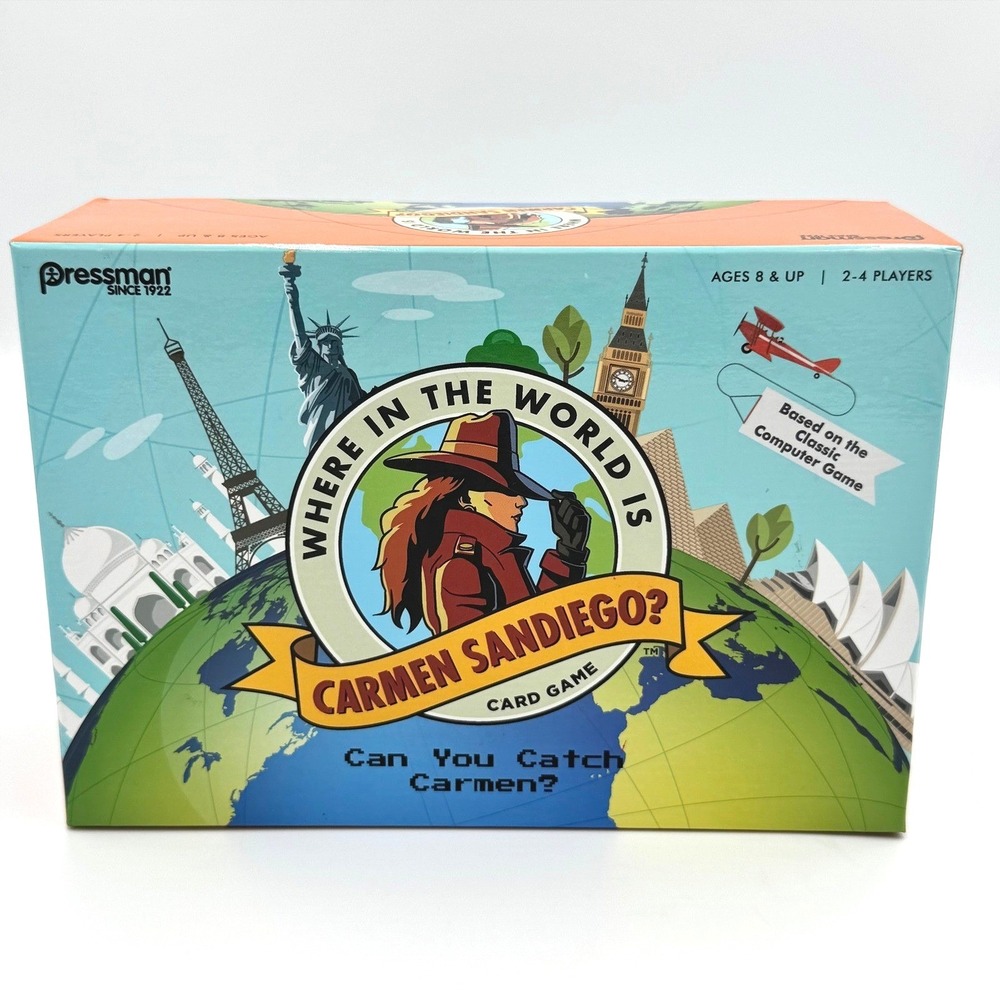 Pressman Where in the World Is Carmen Sandiego Complete Card Game 1993